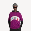 Ανδρικό T-shirt Balenciaga | Συνεργασία με την NBA, oversized, σε μωβ χρώμα