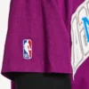 Ανδρικό T-shirt Balenciaga | Συνεργασία με την NBA, oversized, σε μωβ χρώμα