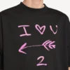 Ανδρικό T-shirt i<3 u με μέτρια εφαρμογή σε μαύρο χρώμα