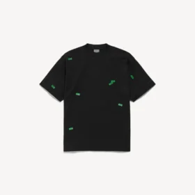 Ανδρικό T-shirt με 520 αυτοκόλλητα και μεσαία εφαρμογή σε μαύρο/πράσινο