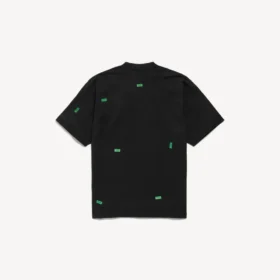 Ανδρικό T-shirt με 520 αυτοκόλλητα και μεσαία εφαρμογή σε μαύρο/πράσινο