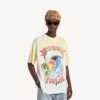 Ανδρικό T-shirt με έντονο σχέδιο tie dye και μεσαία εφαρμογή σε λευκό χρώμα