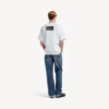 Ανδρικό T-shirt με σχέδιο αυτοκόλλητων για αυτοκίνητα, μεσαία εφαρμογή, σε λευκό χρώμα