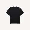 Ανδρικό T-shirt με σχέδιο «messy spray» και μεσαία εφαρμογή, σε μαύρο χρώμα