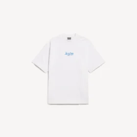 Ανδρικό T-shirt με σκίτσο και μεσαία εφαρμογή σε λευκό χρώμα