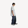 Ανδρικό T-shirt ποδοσφαίρου 3b με V-neck, oversized, σε γκρι/λευκό