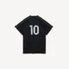 Ανδρικό T-shirt ποδοσφαίρου oversized σε μαύρο χρώμα