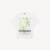 Ανδρικό T-shirt «The Window» με μεσαία εφαρμογή, σε λευκό χρώμα