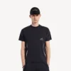 Ανδρικό τεχνικό T-shirt με κοντά μανίκια σε μπλε ναυτικό/λευκό