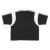 Αθλητικό T-shirt B με φαρδιά γραμμή «Μαύρο Λευκό» 699182TMVC41070