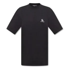 Αθλητικό T-shirt με λογότυπο B, φαρδιά γραμμή “Black” 681045TLVN11070