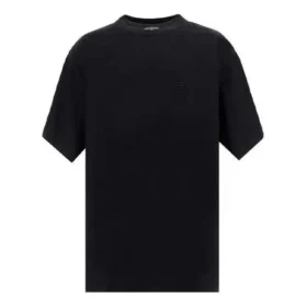 Αθλητικό T-shirt με στρογγυλό λαιμό «Μαύρο» 657059TKV901069