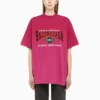 B Αυθεντικό vintage T-shirt Oversized «Ροζ» 694576TMVA95566