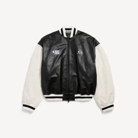 Balenciaga | Μπουφάν varsity σε συνεργασία με την NBA σε μαύρο/λευκό