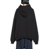 Balenciaga x adidas Φούτερ με κουκούλα και λογότυπο Oversized “Black White” 712396TNVA91070