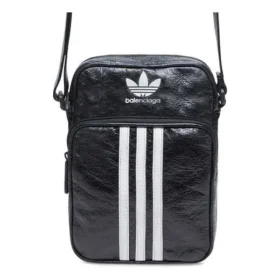 Balenciaga x adidas Μικρή τσάντα messenger με διαγώνιο λουρί “Black White” 721850210M41091