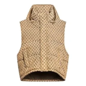 Balenciaga x Gucci The Hacker Project Hacker Cocoon Puffer Gilet Vest «Μπεζ» 681884TLO539585
