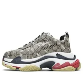 Balenciaga x Gucci The Hacker Project Triple S «Μπεζ Ναυτικό Κόκκινο» 681066ULZ109795