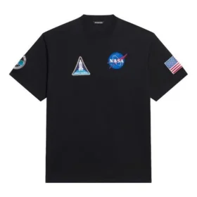 Balenciaga x NASA Crossover Space Retro T-shirt με κοντά μανίκια “Black” 651795TKVD71070