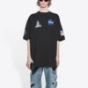 Balenciaga x NASA Crossover Space Retro T-shirt με κοντά μανίκια “Black” 651795TKVD71070