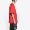 Balenciaga x PlayStation Crossover FW21 PS5 με αλφαβητικό γεωμετρικό μοτίβο, κοντομάνικο, unisex, κόκκινο 651795TKVF36552