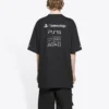 Balenciaga x PlayStation Crossover PS5 με αλφαβητικό γεωμετρικό μοτίβο, κοντομάνικο, unisex, μαύρο 651795TKVF31070