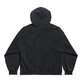 Balenciaga x Puma Φούτερ με κουκούλα, μεσαία εφαρμογή “Black Faded” 767877TTVA41041
