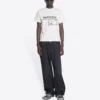 Balenciaga x RuPaul, με κοινή υπογραφή, FW21, με τυπωμένα γράμματα, στρογγυλό γιακά, ανδρικό, λευκό 670943TLV579057