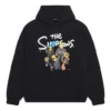 Balenciaga x THE SIMPSONS Φούτερ με κουκούλα από βαμβάκι, φαρδιά γραμμή “Black” 674986TLVG81000