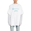 Balenciaga x WFP T-shirt με διπλά μανίκια «Λευκό» 698089TMVL29086