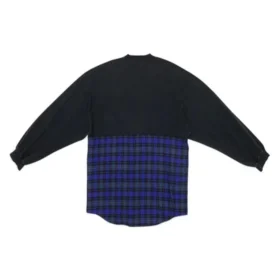BB Αυθεντικό T-shirt με μπαλώματα και μακριά μανίκια “Black Blue” 698227TMM085212