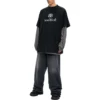 BB Be Different Patched Long Sleeve T-Shirt «Black Grey» 720407TNVV31070