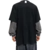 BB Be Different Patched Long Sleeve T-Shirt «Black Grey» 720407TNVV31070