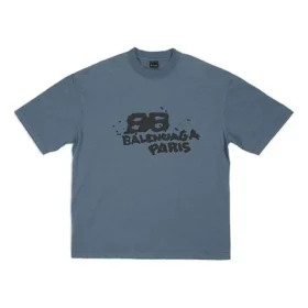 BB Icon T-shirt με χειροποίητο εικονίδιο, μεσαία εφαρμογή “Blue Black” 612966TNVN44183