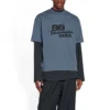 BB Icon T-shirt με χειροποίητο εικονίδιο, μεσαία εφαρμογή “Blue Black” 612966TNVN44183