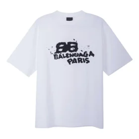 BB Icon T-shirt με χειροποίητο εικονίδιο, μεσαία εφαρμογή «Λευκό Μαύρο» 612966TNVN49040