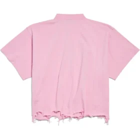 BB Κλασικό κοντό φαρδύ T-shirt Balenciaga «Pink» 783399TQVS85708