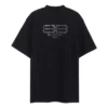 BB Paris Strass T-shirt με μεσαία εφαρμογή «Black Faded» 739784TOVU81055