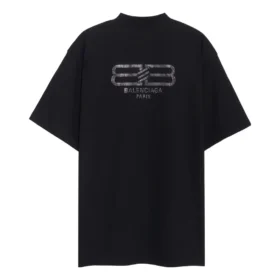 BB Paris Strass T-shirt με μεσαία εφαρμογή «Black Faded» 739784TOVU81055
