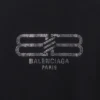 BB Paris Strass T-shirt με μεσαία εφαρμογή «Black Faded» 739784TOVU81055