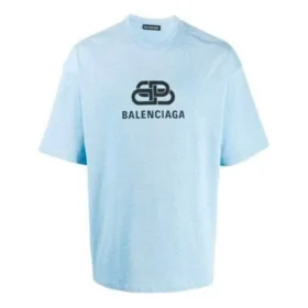 BB Regular Fit T-shirt με πλέξη Interlocked «Light Blue» 578139TGV755840