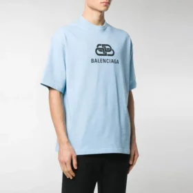 BB Regular Fit T-shirt με πλέξη Interlocked «Light Blue» 578139TGV755840
