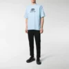 BB Regular Fit T-shirt με πλέξη Interlocked «Light Blue» 578139TGV755840