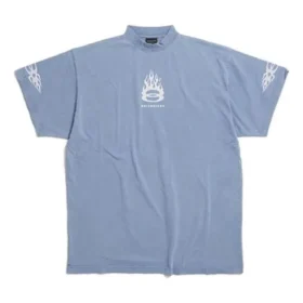 Burning Unity Oversized T-shirt «Ανοιχτό μπλε» 787349TQVW74164