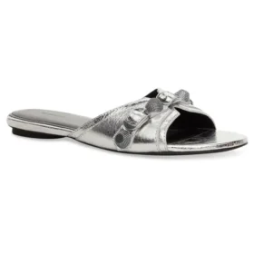Cagole Μεταλλικές Σαγιονάρες “Silver Black” 694342WBDK38018