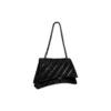 Crush Μεσαία τσάντα με αλυσίδα, καπιτονέ “Black” 716393210IY1000