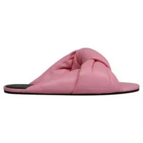 Δερμάτινα σανδάλια με ριχτή γραμμή “Pink” 636576WA2M05048