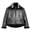 Δερμάτινο μπουφάν τύπου «Aviator» Cocoon «Μαύρο» 646456TKS311069