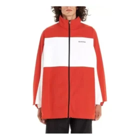 Δίχρωμο μπουφάν με ολόκληρο φερμουάρ «Red White» 571434TYB186403