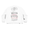 DIY μεταλλικό T-shirt με μακριά μανίκια, μέτρια εφαρμογή «Λευκό Μαύρο Κόκκινο» 699191TPVO29065
